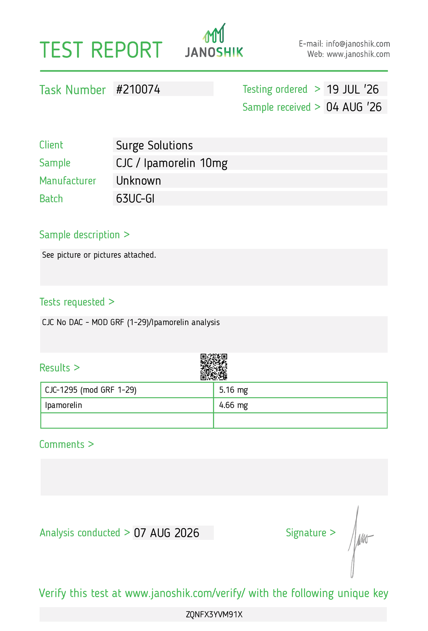 Ipamorelin + CJC-1295 10mg