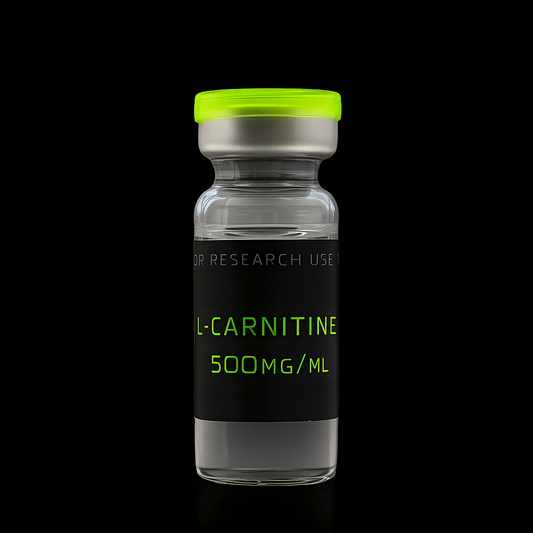 High purity L-carnitine 500mg/ml sterile solution in vial for laboratory research use