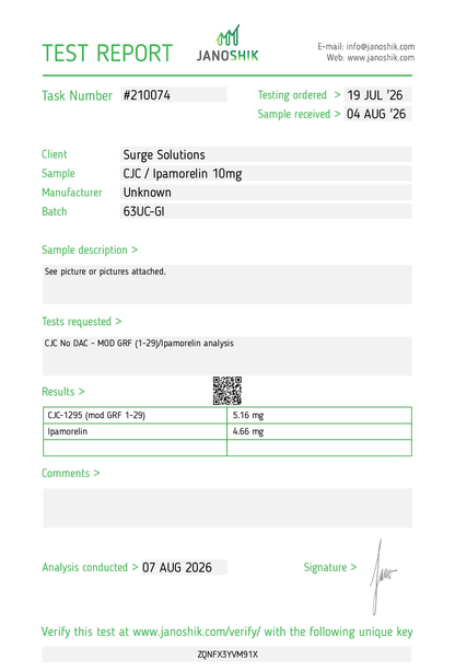 Ipamorelin + CJC-1295 10mg